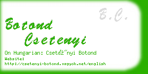 botond csetenyi business card